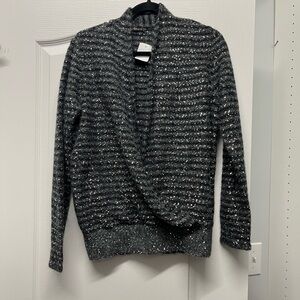 J McLaughlin Chic Black and Gray Women's Sweater